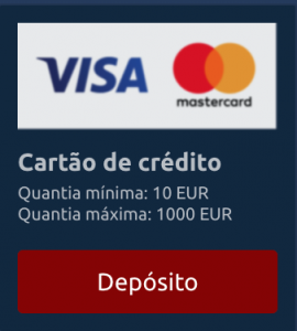 Cartao de Credito Visa e Mastercard Deposito Tornadobet