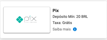 PIX Bwin : Deposito Minimo, Deposito Maximo, Taxa, Saiba mais